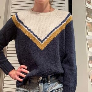 Varsity style sweater